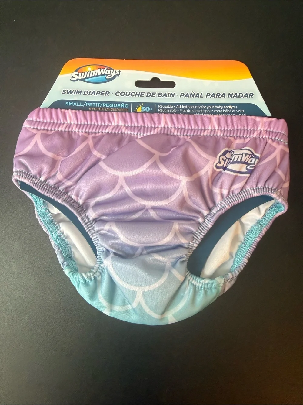Swimway Purple & Aqua Kids Reusable Swim Diaper